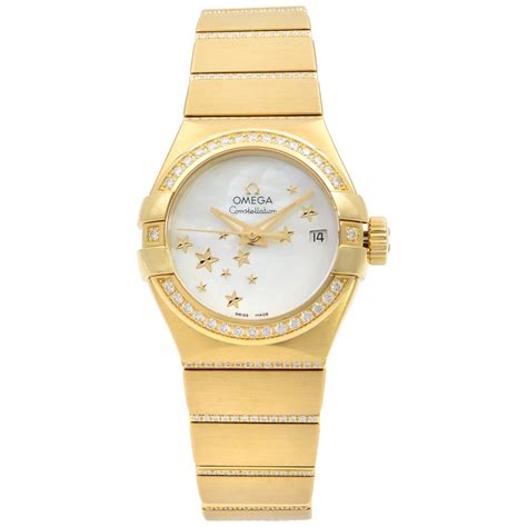 omega watch womens|women's omega constellation diamond watch.